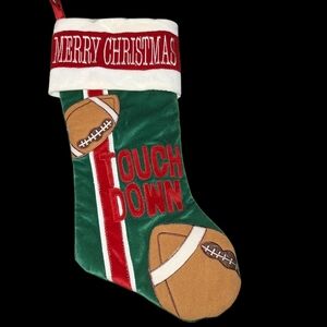Merry Christmas Football Stocking